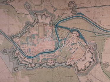 Plan des historischen Rastatt mit Festungsanlage