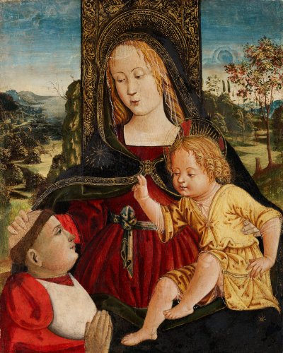 Umkreis des Pinturicchio, Madonna, um 1500, Leihgabe Lindenau-Museum Altenburg, Foto: Bertram Kober