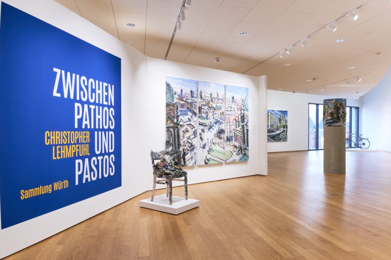 Installationsansicht „Zwischen Pathos und Pastos – Christopher Lehmpfuhl. Sammlung Würth“ © 2023, ProLitteris, Zurich Foto: Niels Franke