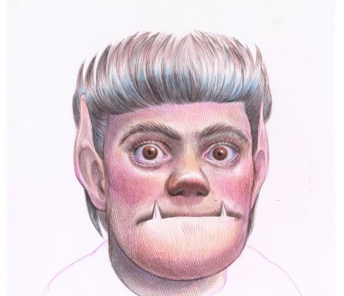 Cartoon drawing of a monster