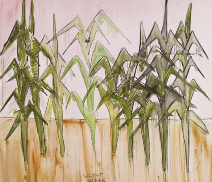A picture showing plants and an insect
