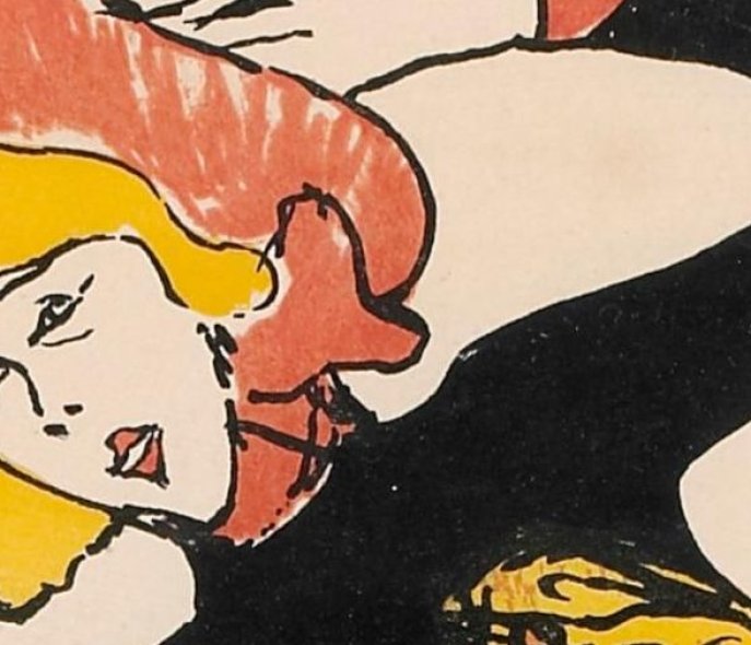 Jane Avril, Lithographie von Henri de Toulouse-Lautrec, 1899, photo © Musée d'Ixelles-Bruxelles / Courtesy of Institut für Kulturaustausch, Tübingen