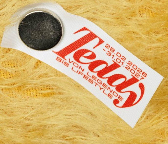 A teddy bear's tag