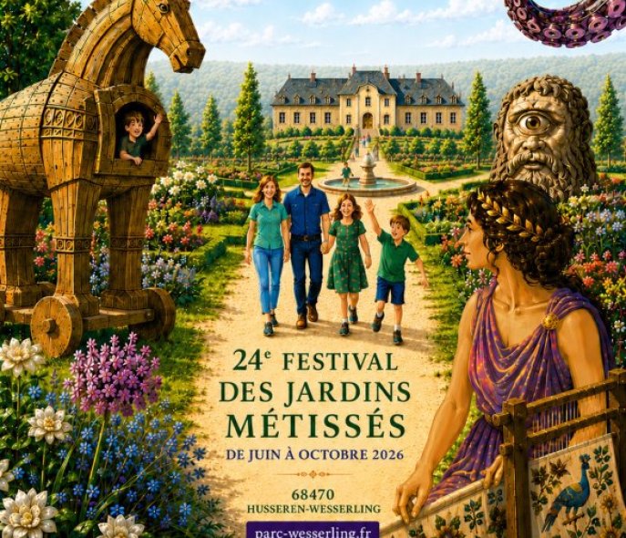 Poster for the event; it features several elements reminiscent of the Odyssey