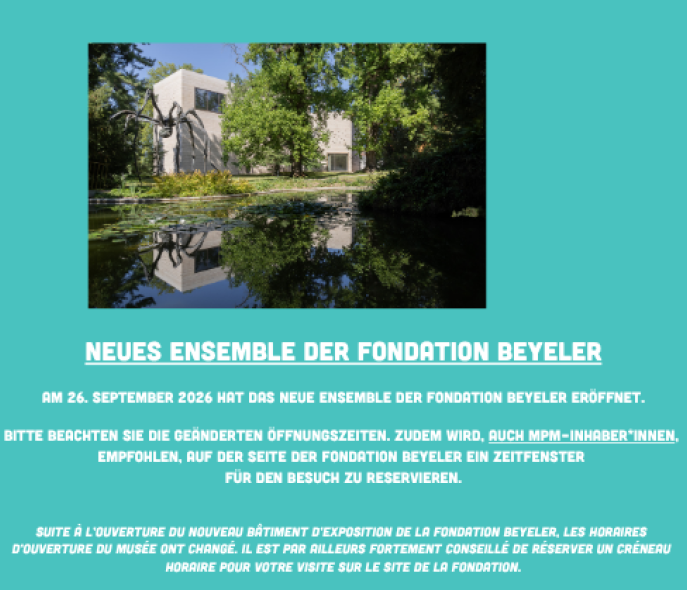 Description of the Fondation Beyeler's hours of operation