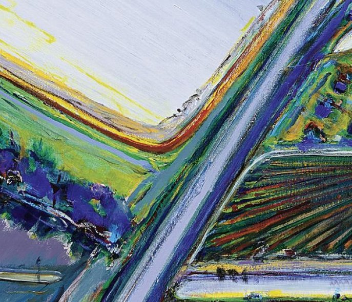 WAYNE THIEBAUD, THREE CONES, 1964 Öl auf Karton, 33 x 37,5 cm Sammlung von Bill und Donna Acquavella © Wayne Thiebaud Foundation/2022, ProLitteris, Zurich