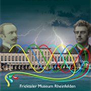 Ausstellungsplakat Das historische Kraftwerk in Rheinfelden war Ausgangspunkt für die Arbeit der Schweizer Pioniere Agostino Nizzola und Charles E.L.Brown