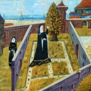 Nonnen in einem Klostrgarten Nonnen in einem Klostrgarten
