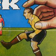 Kartongestaltung eines Tipp-Kick-Spiels der 1950er/1960er-Jahre