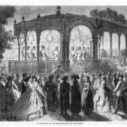 Konzert im Musikpavillon, um 1860