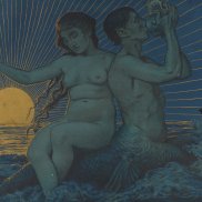 Hans Thoma, Tritonenpaar (Probedruck), 1895, Lithographie, Augustinermuseum – Städtische Museen Freiburg, Foto: Axel Killian Hans Thoma, Tritonenpaar (Probedruck), 1895, Lithographie, Augustinermuseum – Städtische Museen Freiburg, Foto: Axel Killian