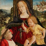 Umkreis des Pinturicchio, Madonna, um 1500, Leihgabe Lindenau-Museum Altenburg, Foto: Bertram Kober