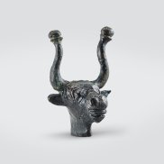 ArCo, Kelten für Kids, Stierkopf aus Bronze, Altenburg, 150–40 v. Chr., Foto: Axel Killian Stierkopf aus Bronze, Altenburg, 150–40 v. Chr.