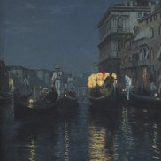 Zu sehen ist das Kunstwerk "Serenade im Canal Grande" von Paul von Ravenstein. 
