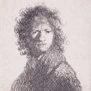 Rembrandt, Selbstbildnis mit gerunzelter Stirn, 1630, Kunstmuseum Karlsruhe