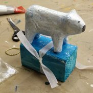 Eisbär, Pappmaché
