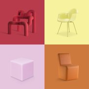 © Vitra Design Museum, graphic design: Judith Brugger Key visual for the exhibition » Colour Rush! An Installation by Sabine Marcelis«
