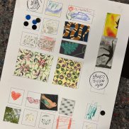 Adventskalender mit 24 Türchen in verschiedenen Techniken gestaltet