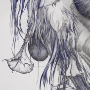 Marlene McCarty, Devil’s Snare, Male Pattern Baldness, Sag, Modern Mastery, Tumor or Goiter or Mammilla, Hell’s Bells (Detail), 2019, Appr. 178 x 228 cm. Courtesy the artist Marlene McCarty, Devil’s Snare, Male Pattern Baldness, Sag, Modern Mastery, Tumor or Goiter or Mammilla, Hell’s Bells (Detail), 2019, Appr. 178 x 228 cm. Courtesy the artist