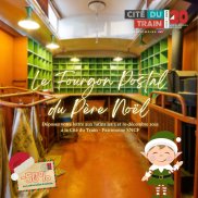 Le fourgon postal du Père Noël - Les lutins collectent les lettres des enfants à la Cité du Train - Patrimoine SNCF