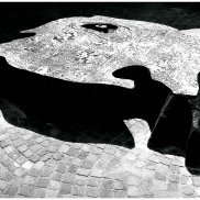 Erwin Rehmann, Struktur-Plastik Friedhof Bottmingen I, 1976 Manganbronze, 350cm x 300cm / 50cm h, 3.5t Friedhof Bottmingen BL Foto: Friedrich Engesser
