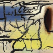 Hans Hartung's abstract painting T1942-12, 1942.
