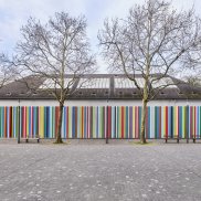 Coumba Samba, Wild Wild Wall, 2025, installation view, in: Coumba Samba, Wild Wild Wall, Kunsthalle Basel Back Wall Project, 2025, photo: Philipp Hänger / Kunsthalle Basel