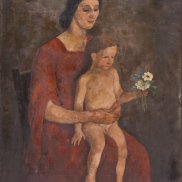 Karl Hofer: Thilde Hofer mit Sohn Carlino 1907