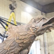 Aigle à l'atelier de Marlenheim lors de ses rénovations