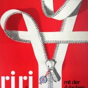 Werbeplakat 'riri', von Hansruedi Widmer, 1958, Sammlung Format F4 Werbeplakat 'riri', von Hansruedi Widmer, 1958, Sammlung Format F4
