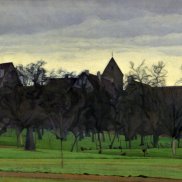 Hermann Daur, Ötlingen, Öl auf Leinwand, 1914, Sammlung DLM BKD 9