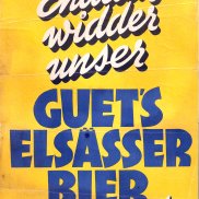 Plakat Bierwerbung nach dem Krieg, um 1945, Sammlung Dreiländermuseum