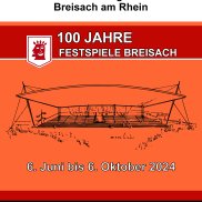 Plakat Sonderausstellung "100 Festspiele Breisach"