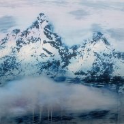 Berge, Öl auf Alu (C) S. Litschka
