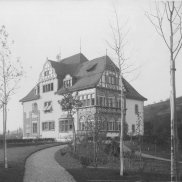 Schwarzweiss-Foto der Villa Langmatt, um 1901, Archiv Museum Langmatt