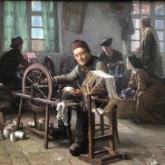 Les dévideurs à l'asile de vieillards de Saint-Dié par Paul Descelles