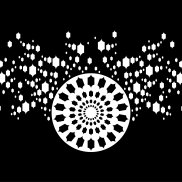 Philippe Decrauzat, Round DM extended, 2003. Collection Frac Franche-Comté © Adagp, Paris 2026. Photo : Pierre Guenat