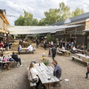 Banegaarden, ökologisches Dorf und grüne Oase «hinter den sieben Gleisen» des Hauptbahnhofs Kopenhagen. Foto Bjarke Ørsted Banegaarden, ökologisches Dorf und grüne Oase «hinter den sieben Gleisen» des Hauptbahnhofs Kopenhagen. Foto Bjarke Ørsted