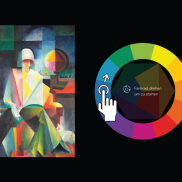 Screenshot von Anwendung. Werk von Johannes Itten mit Farbkreis