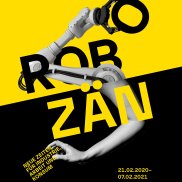 Das Ausstellungsplakat Das Ausstellungsplakat zeigt die Kombination eines menschlichen Arms und eines Roboterarms.