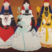 Djanira da Motta e Silva, Três Orixás, 1966, oil on canvas, 130.5 x 195.5 cm, Pinacoteca do Estado de São Paulo, São Paulo Djanira da Motta e Silva, Três Orixás