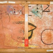 Paul Klee, Ohne Titel [Rückseite von Glas-Fassade] (Ausschnitt), 1940, Ölfarbe auf Grundierung auf Leinwand, Keilrahmen, 71,3 × 95,7 cm, Zentrum Paul Klee, Bern  © Zentrum Paul Klee