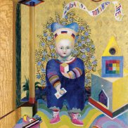 Johannes Itten, Ländliches Fest, 1917, Öl auf Leinwand, 142,2 x 102 cm, Kunstmuseum Bern, Leihgabe Johannes Itten, Ländliches Fest, 1917, Öl auf Leinwand, 142,2 x 102 cm, Kunstmuseum Bern, Leihgabe