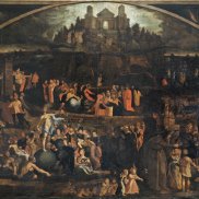 Joseph Plepp, Die Berner Kebes-Tafel: eine hellenistische Wegleitung zum Heil, um 1633, Öl auf Leinwand, 161,4 x 308,2 cm, Kunstmuseum Bern, Staat Bern, Geschenk Karl von Büren, Bern Joseph Plepp, Die Berner Kebes-Tafel: eine hellenistische Wegleitung zum Heil, um 1633, Öl auf Leinwand, 161,4 x 308,2 cm, Kunstmuseum Bern, Staat Bern, Geschenk Karl von Büren, Bern
