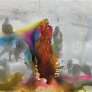 Ichor, 2023, Acryltusche auf Leinwand, 160 x 200. Foto: Stefan Altenburger