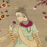 Detail of a velvet with flowers, silk and metal threads, India (Ahmedabad or Delhi), mid-17th century, Abegg-Stiftung, inv. no. 5802