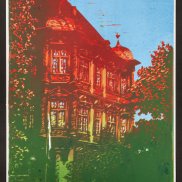 Thilo Weckmüller, Das Mainzer Schloss, 2017, Linoldruck © GDKE Landesmuseum Mainz, Foto: A. Garth