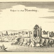 Ansicht von Neuenburg. Matthäus Merian d. Ä., Topographia Alsatiae (1644).