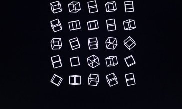 Manfred Mohr, Videostandbild aus Cubic Limit (1973-1974). Video, 4 Min., stumm. Foto: V. Dröber, © the artist.