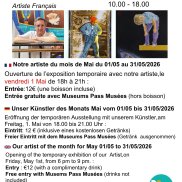 Exposition temporaire & Soirée d'ouverture de notre artiste du mois de Mai : Eric Mazurie
